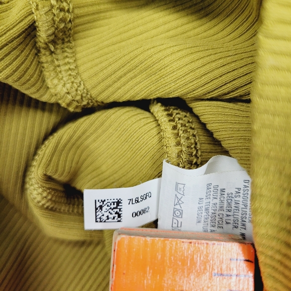 Aerie Offline Leggings Real Me 7/8 Women's Green Small Gym Running Ribbed Casual - Picture 10 of 10